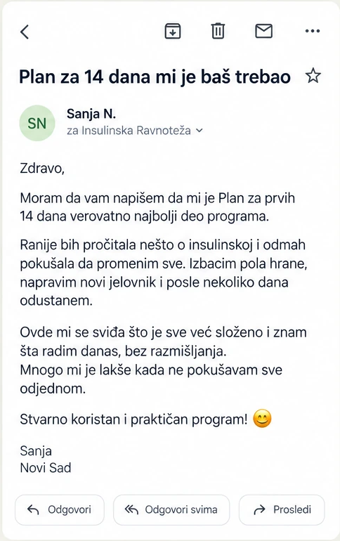 Email recenzija Sanje iz Novog Sada
