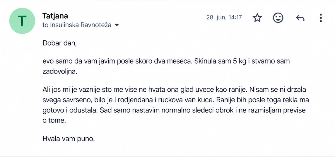 Email recenzija Tatjane posle skoro dva meseca